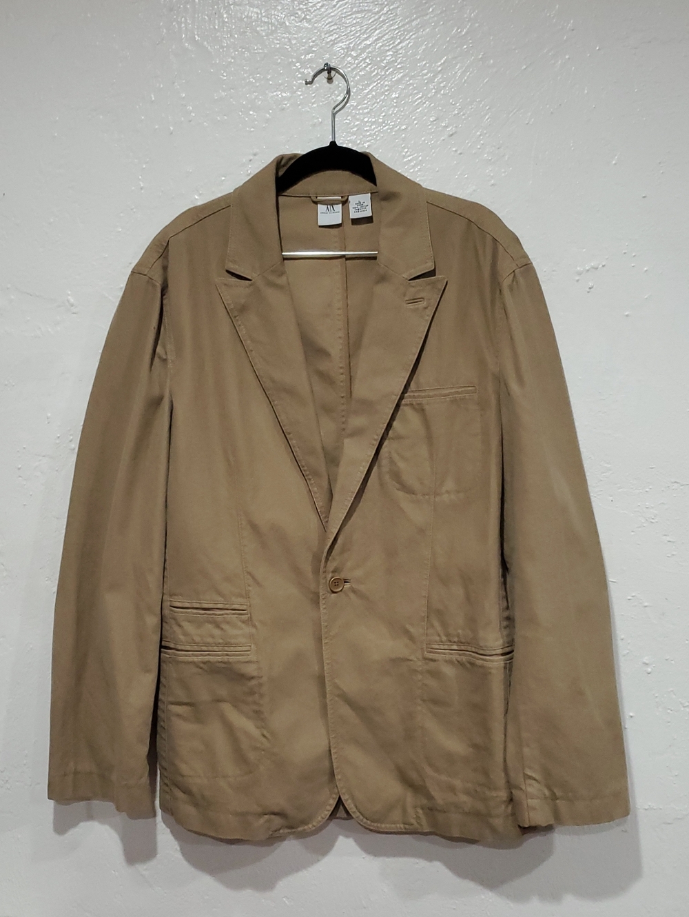 Y2K Armani Exchange Men's Tan Canvas Jacket